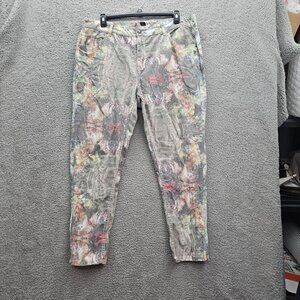 Lane Bryant Womens Multicolor Stamp Print Stretch Skinny Pants Size 22